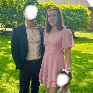 Blush Pink Spring Flowy Dress